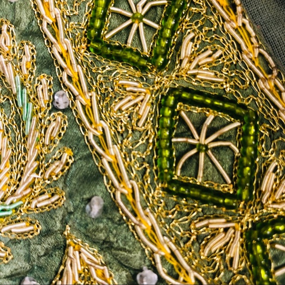 Ethnic Beaded Tunic Blouse Top Corset Back - Picture 6 of 9